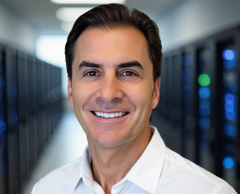 Mark Lynd, executive portrait in a data center